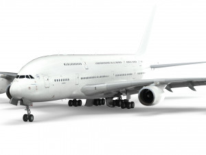airbus a380 - clear white paint 3D Model
