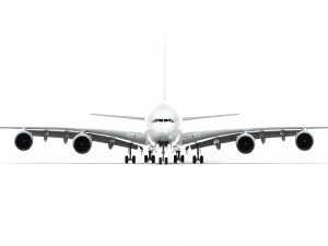 airbus a380 - clear white paint Modèle 3D