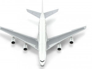 airbus a380 - clear white paint Modèle 3D