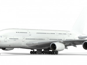 airbus a380 - clear white paint Modèle 3D