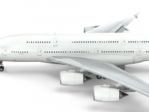 airbus a380 - clear white paint Modèle 3D