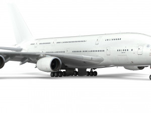 airbus a380 - clear white paint Modèle 3D