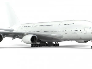 airbus a380 - clear white paint 3D Model