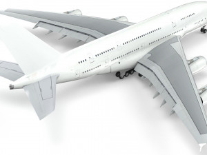 airbus a380 - clear white paint Modèle 3D
