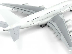 airbus a380 - clear white paint 3D Model
