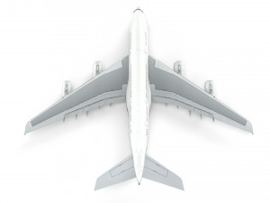 airbus a380 - clear white paint Modèle 3D