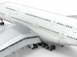 airbus a380 - clear white paint Modèle 3D