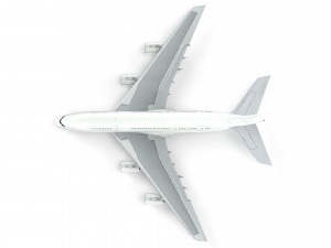 airbus a380 - clear white paint Modèle 3D
