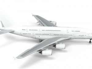 airbus a380 - clear white paint Modèle 3D
