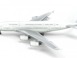 airbus a380 - clear white paint Modèle 3D