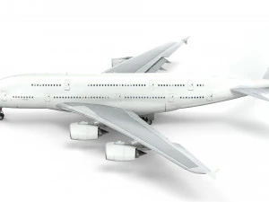 airbus a380 - clear white paint 3D Model
