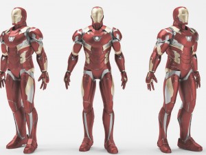 iron man mk46 - fully rigged 3D Model