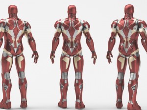 iron man mk46 - fully rigged 3D Model
