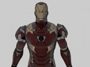 iron man mk46 - fully rigged 3D Model