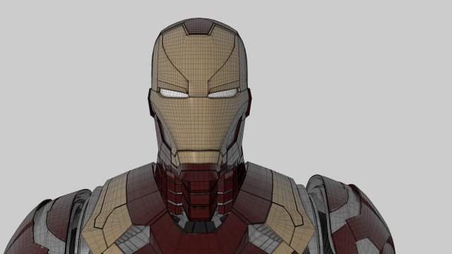 iron man mk46 - fully rigged Modèle 3D in Robot 3DExport