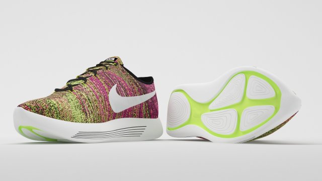 nike lunarepic low flyknit 3Dモデル .c4d .max .obj .3ds .fbx .stl .blend 