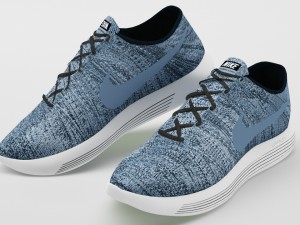 nike lunarepic low flyknit 2 blue Modèle 3D