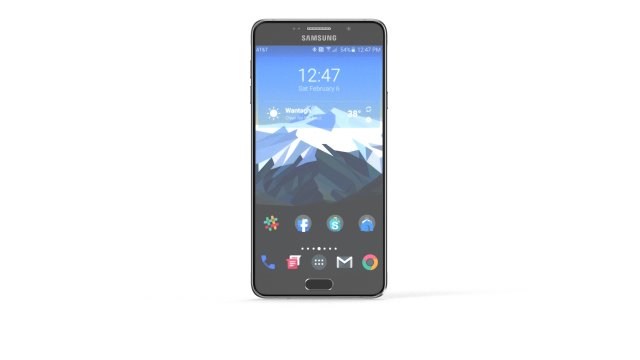 samsung galaxy a7 2016 - element 3d Model 3D .c4d .max .obj .3ds .fbx .stl .blend 