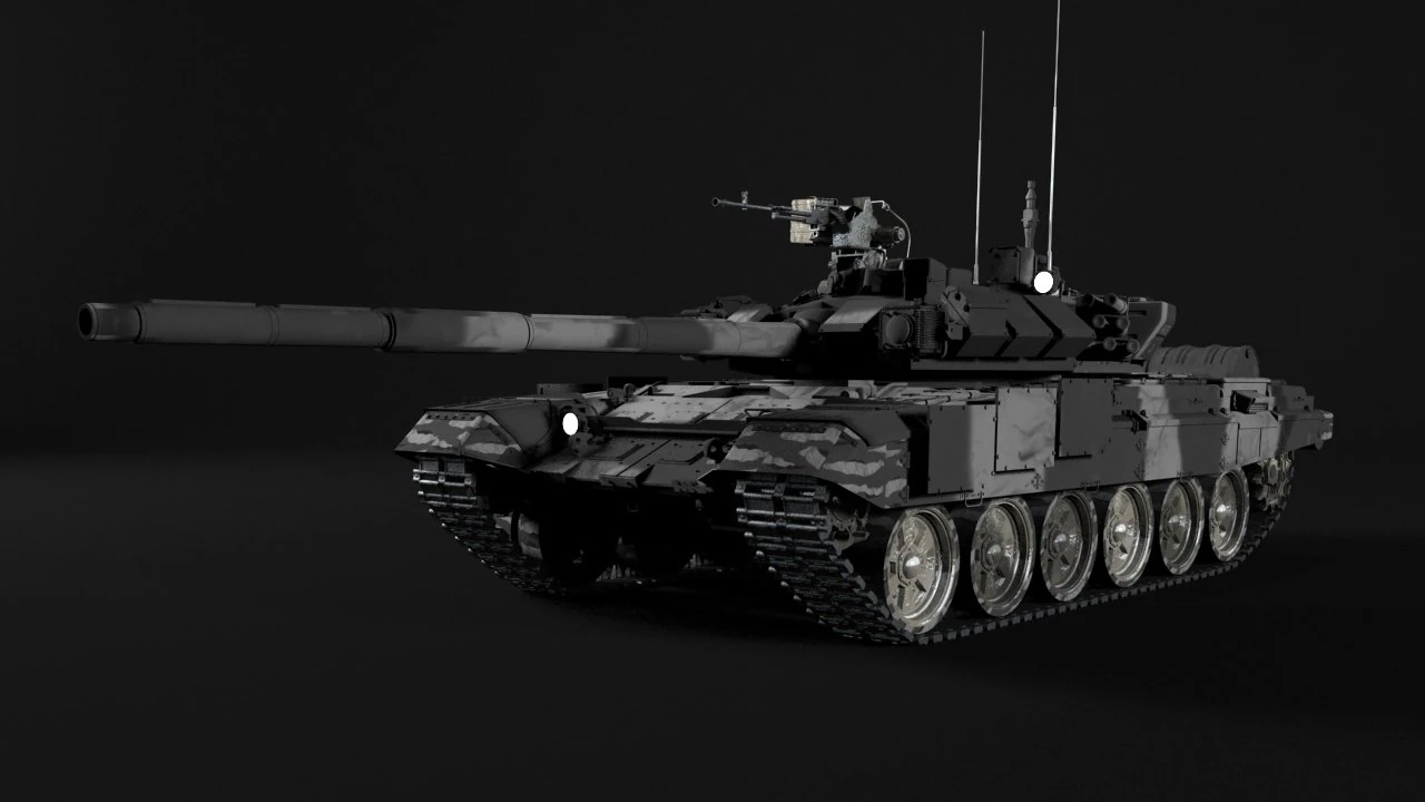t-90 rigged and game ready 3D Model .c4d .max .obj .3ds .fbx .stl .blend 