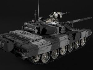 t-90 rigged and game ready 3D 모델