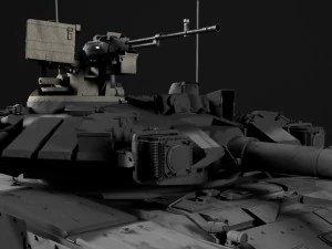 t-90 rigged and game ready 3D Model