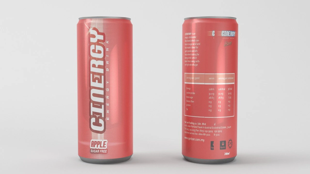 cinergy energy drink 3D Model .c4d .max .obj .3ds .fbx .stl .blend