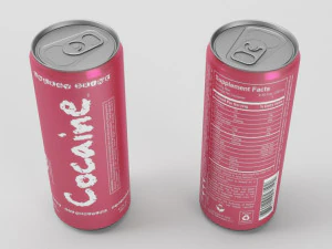cocaine energy drink 3D Model