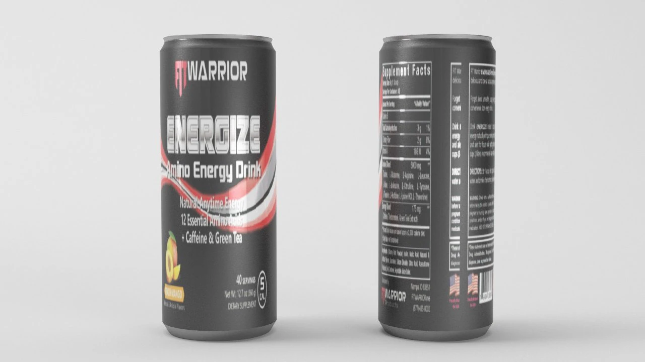energize energy drink 3D Model .c4d .max .obj .3ds .fbx .stl .blend 