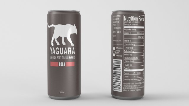 jaguara energy drink 3D मॉडल .c4d .max .obj .3ds .fbx .stl .blend 