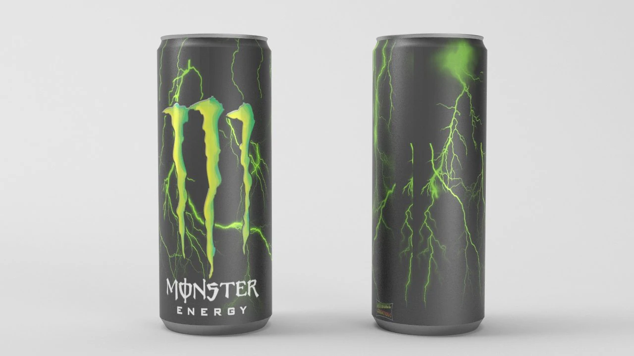monster energy drink 3D Model .c4d .max .obj .3ds .fbx .stl .blend