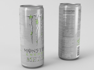 monster metal energy drink 3D Модель