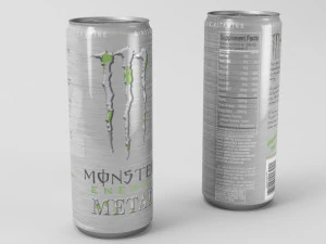 monster metal energy drink 3D Model