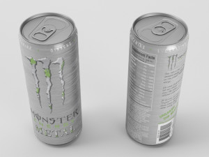 monster metal energy drink 3D Модель
