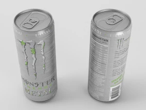 monster metal energy drink 3D Model