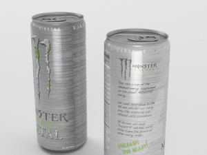 monster metal energy drink 3D Модель