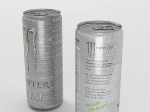 monster metal energy drink 3D Model