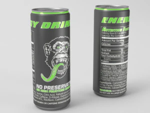 no preservatives energy drink 3D Model