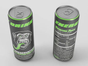 no preservatives energy drink 3D Model