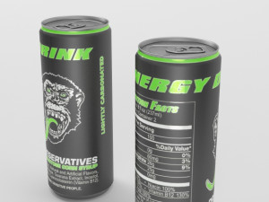 no preservatives energy drink 3D मॉडल