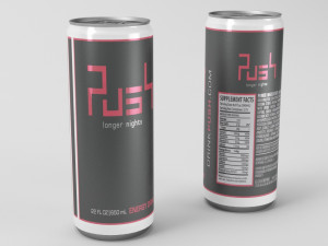 push energy drink 3D 모델