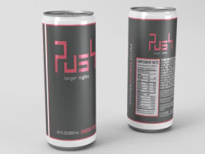 push energy drink 3D Model