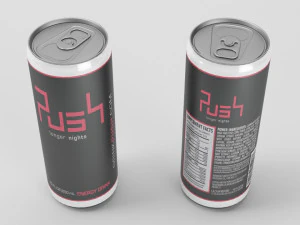 push energy drink 3D Model