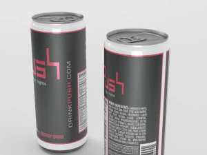 push energy drink 3D Model