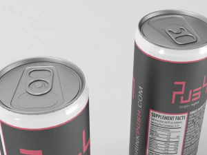push energy drink 3D Model