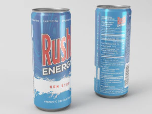 rush energy drink 3D Model