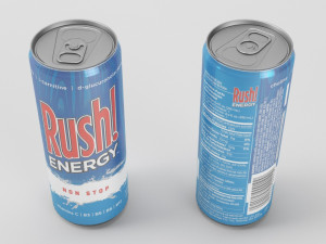 rush energy drink 3D Model