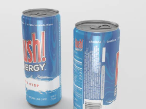 rush energy drink 3D Model