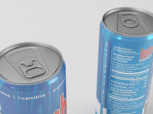 rush energy drink 3D Model
