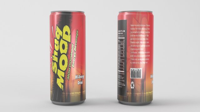 shaq mood energy drink 3D 모델 .c4d .max .obj .3ds .fbx .stl .blend 