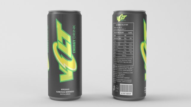 volt energy drink 3D-Modell .c4d .max .obj .3ds .fbx .stl .blend 
